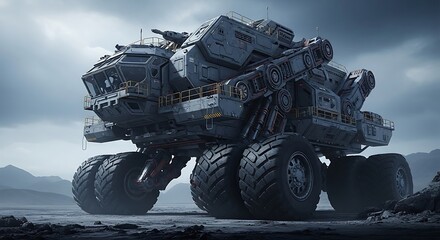 Fototapeta premium Futuristic Off-Road Vehicle Design.