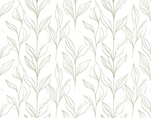 Delicate green leaf pattern