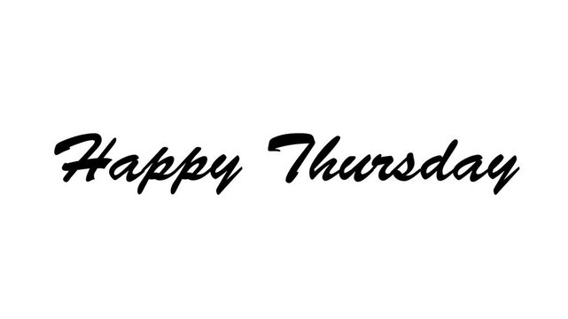 animated lettering video - happy thursday for opening or overlay video