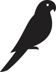 Obraz premium Exotic Bird Silhouette, Parrot Graphic