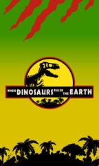 tyrannosaurus rex sekeleton logo suitable for dinosaurs themed illustration