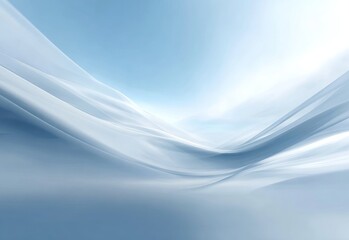 Fototapeta premium An abstract background with light blue flowing waves and curves, creating a soft and serene visual effect.