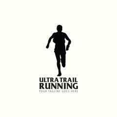 ultra Trail run logo vector