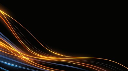 Abstract background with blue and orange glowing waves, digital planets, futuristic design elements, high-resolution vector graphics of technical concepts. © tao