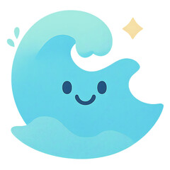 Swimming waves with a smile