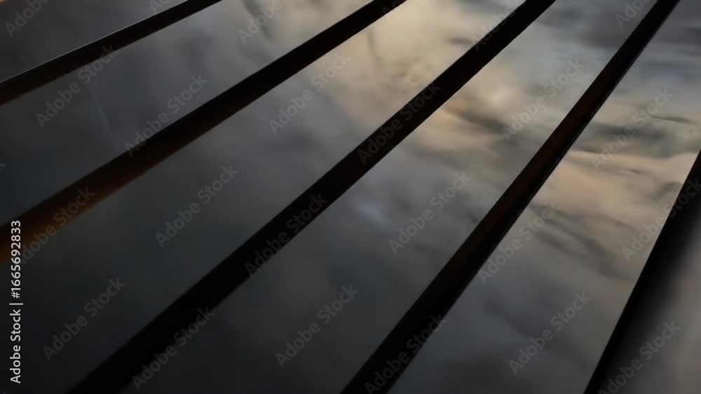 Poster abstract diagonal lines with golden light and dark background