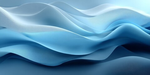 Obraz premium Abstract blue wavy patterns with smooth and flowing shapes create a visually appealing and modern design.