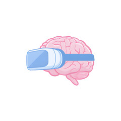 Hand-drawn vector illustration of a fun head with a mobile phone in a cartoon style