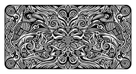 Abstract Black and White Design