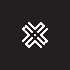 Fototapeta premium letter x stripes linear geometric logo vector