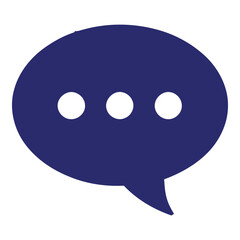 Fototapeta premium Chat Bubble with Dots Message Icon Vector