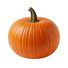 Obraz premium Whole orange pumpkin isolated on transparent background
