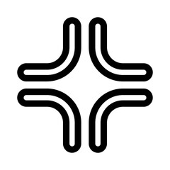 Full screen exit icon isolated on white background vector illustration