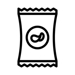 Chips potato line icon, outline style icon for web site or mobile app, oktoberfest and food, snack vector icon, simple vector illustration, vector graphics with editable strokes.