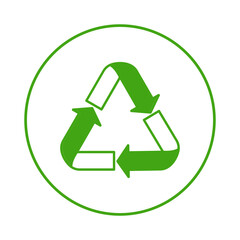 recycle icon, arrows logo web icon vector illustration