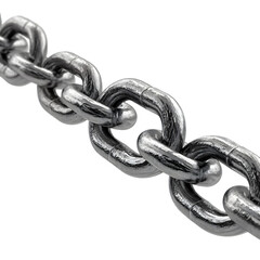 Obraz premium A close up view of a silver chain with a black background showing the chain links in detail on transparent background