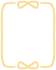 Aesthetic yellow frame for text with a bow.