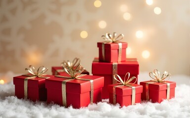 Obraz premium Christmas Gift boxes isolated. High quality