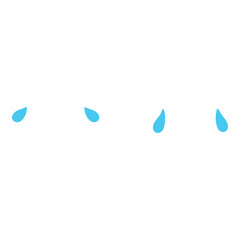 Fototapeta premium Water Drops Outline Simple Icon Vector