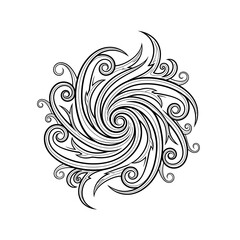 Fototapeta premium Swirl Floral Pattern Abstract Design