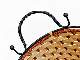 The white background in the picture is a brown rattan basket with a beautiful color mixing and...