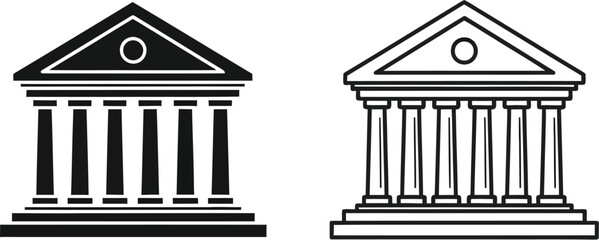 Bank building vector illustration financial institution art
