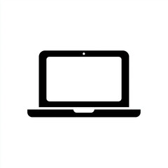 laptop computer icon isolated on white