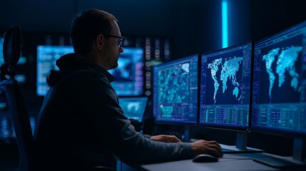 Analyzing global data trends control center digital technology cyber environment focused viewpoint