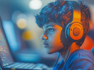 selective focus teaching kids the basics of coding