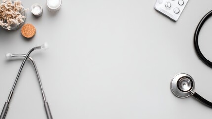 Image of medical equipment and tools in healthcare settings a clinical overhead perspective