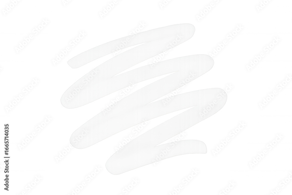 Poster white zig zag brush stroke creating dynamic lines on a transparent background, perfect for adding a 