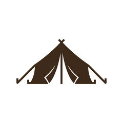 Brown canvas teepee tent vector illustration camping shelter outdoor adventure gear tribal dwelling icon isolated eps graphic © azad