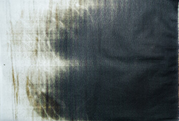 Copy space of black ink on white paper created from a printing error