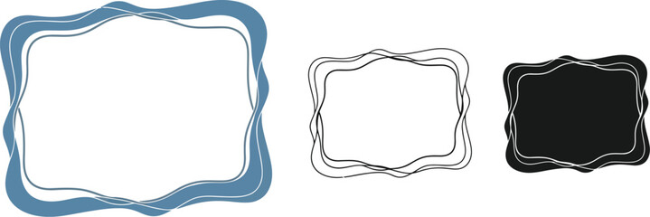 Vector frame designs decorative border graphic element collection