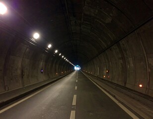 Empty highway tunnel