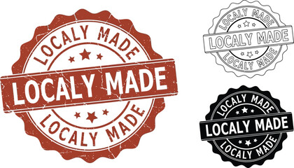 Obraz premium Locally made vector graphics stamp seal design for branding needs
