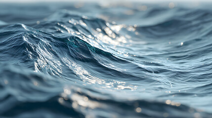 Sunlight Dancing on Ocean Waves A Serene Aquatic Landscape