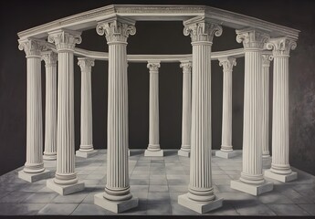Fototapeta premium Classical Columns and Grecian Architecture