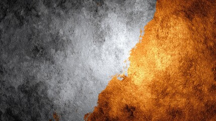 Abstract textured background with gray and orange tones, divided by an irregular line