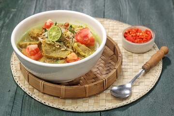 Soto Daging. Soto meat is a soupy dish made from beef stock seasoned with various spices