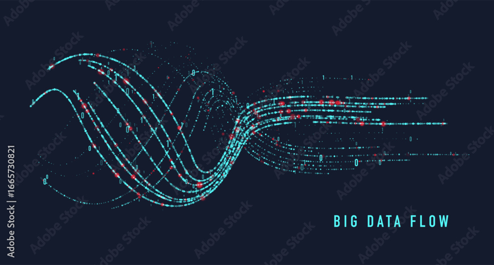 Poster abstract infographics visualization. big data code representation. futuristic network or business an