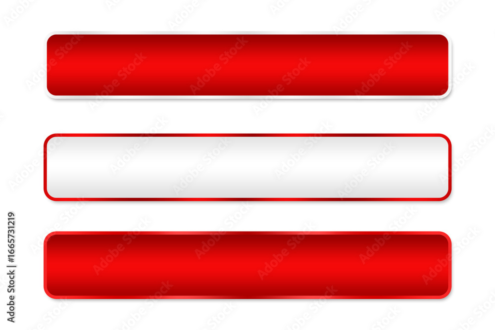 Aufkleber set of red modern lower third rectangle with line element png file transparent background