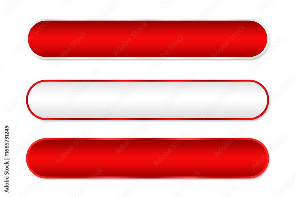 Aufkleber set of red modern lower third rectangle with line element png file transparent background