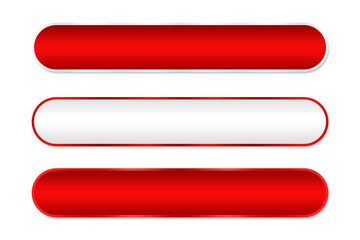 set of red modern lower third rectangle with line element png file transparent background