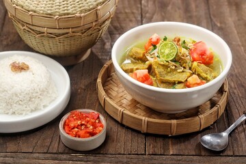 Soto Daging. Soto meat is a soupy dish made from beef stock seasoned with various spices