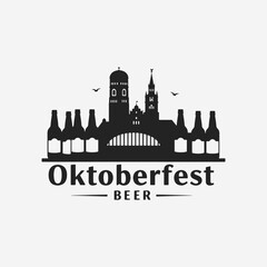 Naklejka premium Vector Illustration of the Oktoberfest in Munich concept. The image has a light and fun mood.