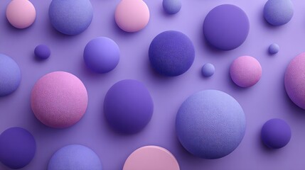 Abstract design with various shades of purple and pink circles