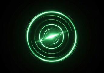 Experience vibrant energy with this mesmerizing green light trail effect, perfect for futuristic backgrounds or dynamic design elements