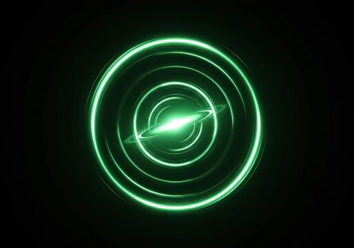 Experience vibrant energy with this mesmerizing green light trail effect, perfect for futuristic backgrounds or dynamic design elements