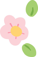 Pink Flower Clipart, Cute Blossom PNG, Pastel Botanical Floral Illustration